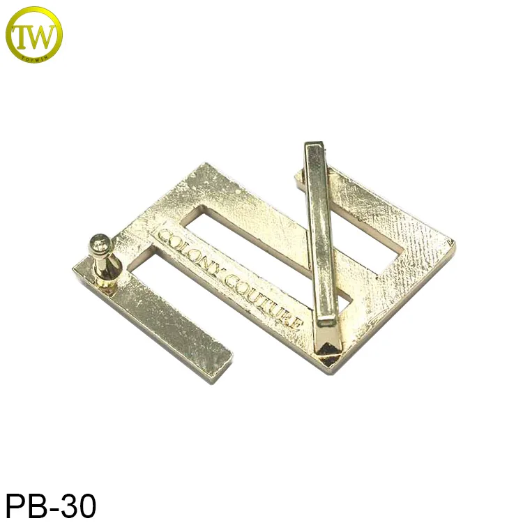 Роскошная металлическая пряжка с логотипом под давлением PB30|belt buckle|metal belt bucklelogo