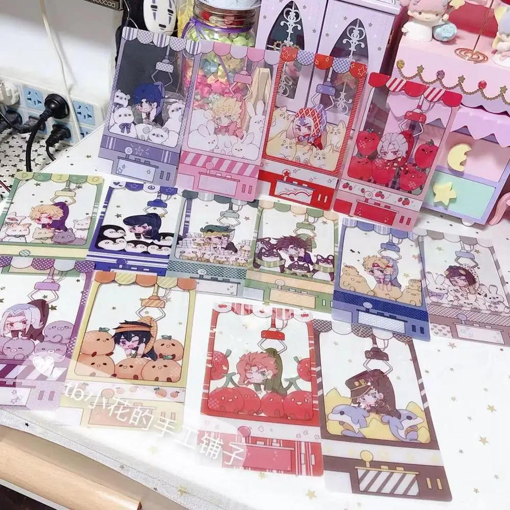 

Anime JOJO's Bizarre Adventure Golden Wind Bruno Bucciarat Rohan Cosplay PVC Transparent card Postcard Fans Gifts