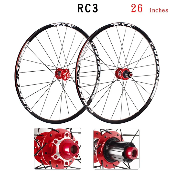 Комплект колес для горного велосипеда 26 дюймов дисковый тормоз RC3 5 подшипников 7