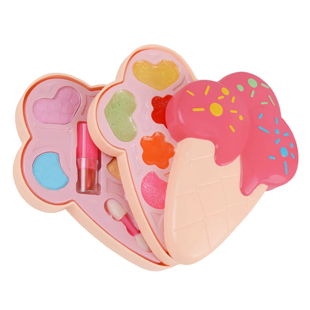 

Kids Washable Makeup Toy Kit Cute Ice Cream Shape for Party Christmas Birthday Little Girl Gift Age 3+