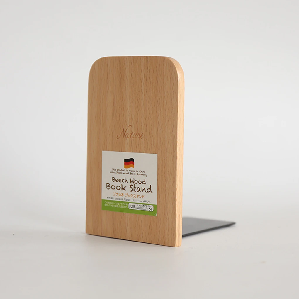 ZHUTING натуральная древесина Подставка для книг противоскользящие книжные концы