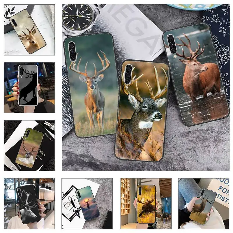 

Stag Bull Moose Reindeer Deer Phone Case For Samsung galaxy A S note 10 7 8 9 20 30 31 40 50 51 70 71 21 s ultra plus