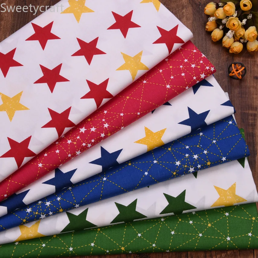 

160cmX10M star 100% Cotton Twill Fabric Patchwork Cloth,Sewing baby cushion Bedding Sheet Quilting Fat Quarters Material Fabric