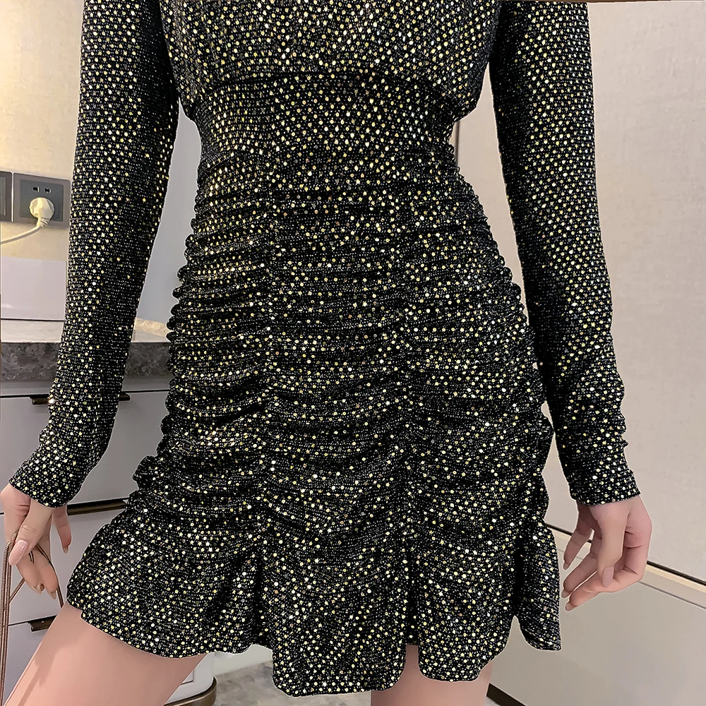 Пикантные облегающие Женские платья весна 2020 новое женское мини платье с запахом