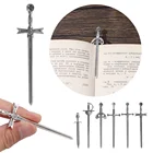 6 шт.компл. креативные антикварные мечи, нож, Закладка, подвески, металлическая деталь, товары для чтения, Закладка, подарок