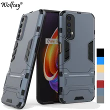 For Cover Oppo Realme 7 Case Bumper Hybrid Stand Silicone Armor Back Case For Oppo Realme 7 Cover For Oppo Realme 7 6 6S 8 Pro