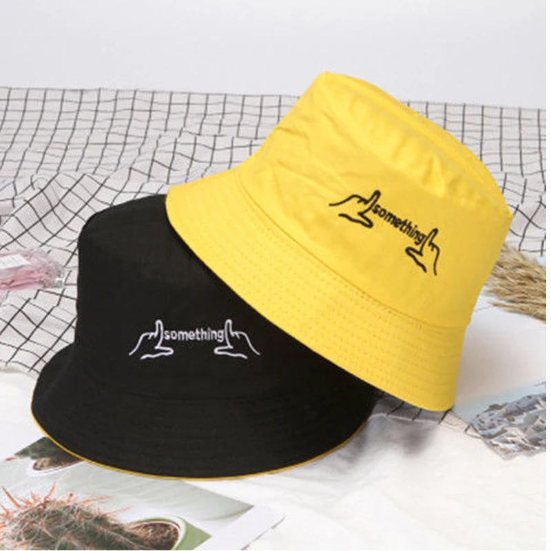 Рыбацкая шляпа с двусторонней вышивкой весенне летняя модная от солнца