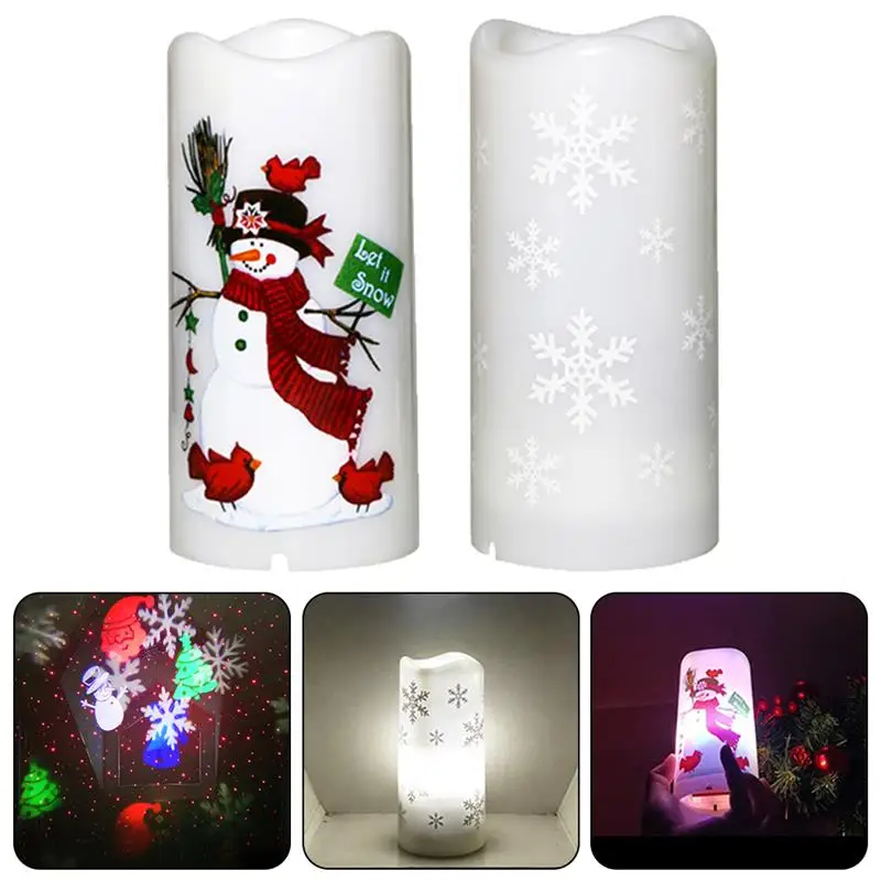 Рождественский светодиодный светильник со снеговиком Ночник фонарь Снежинка USB