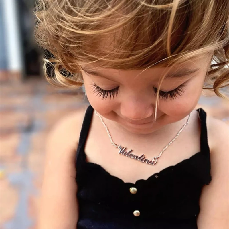 

Stainless Steel Gold Chain Personalized Babies Kids Name Necklace Customize Cute Whale Tail Children Nameplate Necklace Jewelry