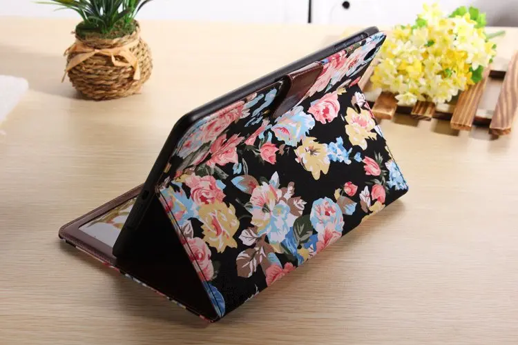 Винтажный кожаный чехол с цветочным рисунком для Apple iPad mini 1 ipad mini2 держателем