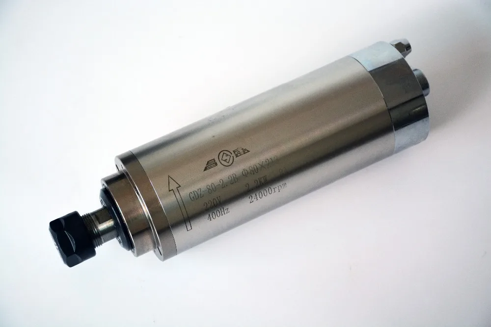 

2.2kw spindle water cool cnc spindle motor ER20 engraving milling spindle 2.2kw AC220v 380v 80x213mm wood working GDZ-80-2.2B