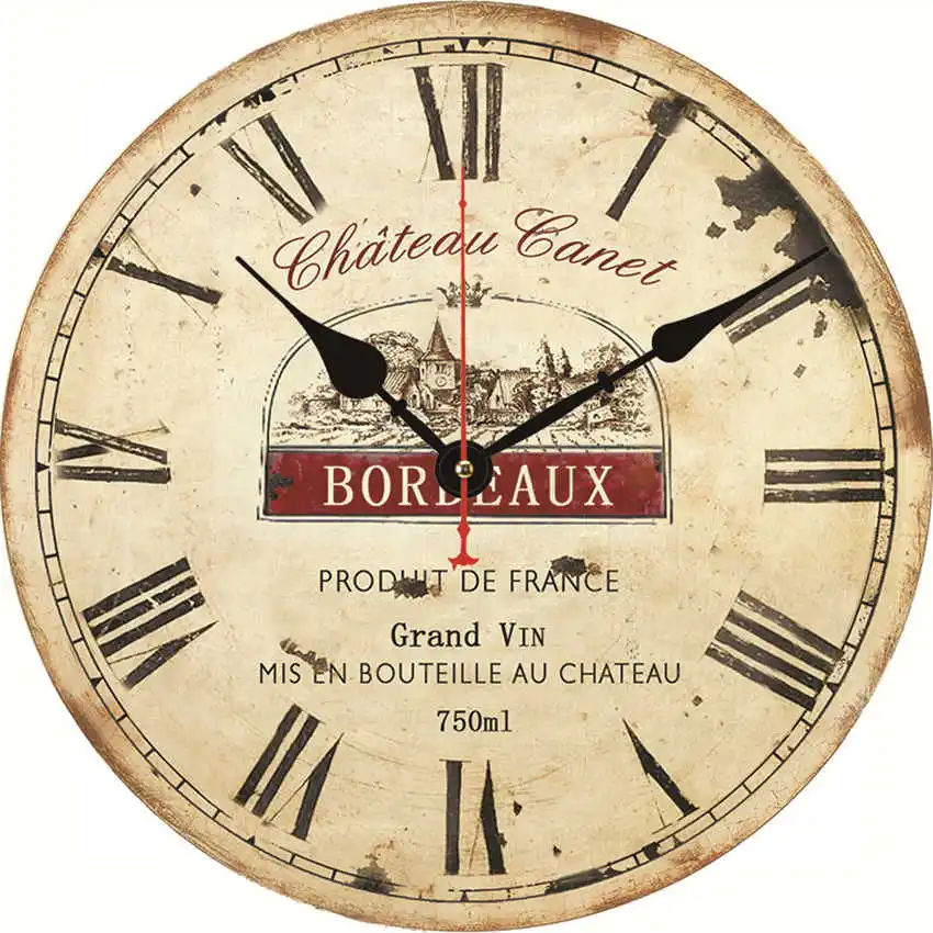 Letter Clock P Антикварные настенные часы, кухонные часы, потертые Ретро часы для декора кухни, Новое поступление - Цвет: Letter Clock P