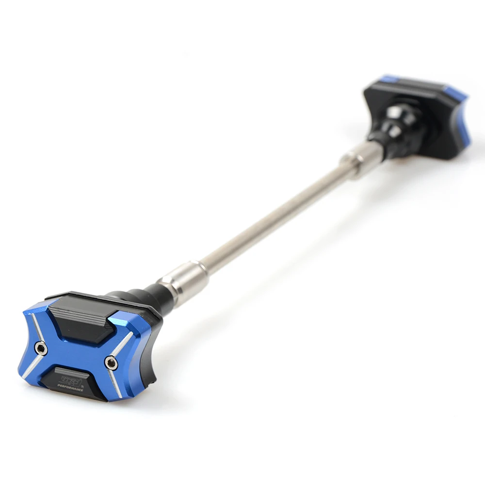 blue CNC алюминиевая рама мотоцикла Краш колодки корпус двигателя Слайдеры протектор защита от падения для Ducati Monster 696 795 796 1000 - Цвет: blue