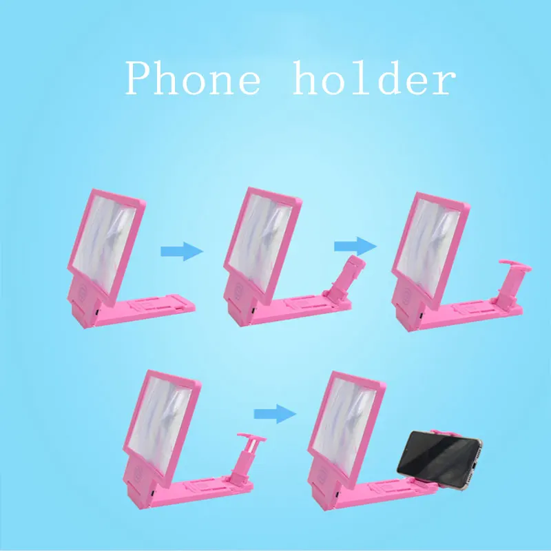 

Mobile Phone Holder 3D Screen Amplifier Display Magnifier HD Protable Magnifying Movies With Speaker Stand Bracket For iPhone XS
