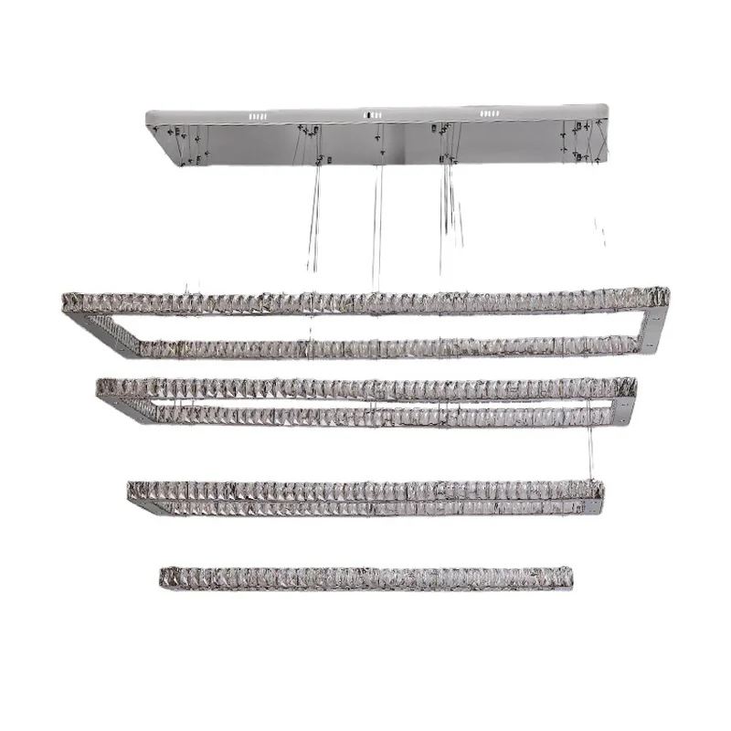 

Suspension Hanging Luminaire steel cristal chandelier luxury / hotel chandelier large size