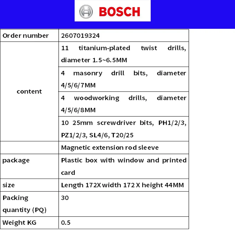 Bosch(Бош) 15/30/33 набор палочек для обработки металлов/кирпичная кладка защита от ударов/Деревообработка твист Сверл Из быстрорежущей инструментальной стали аксессуары