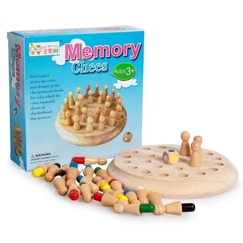 

Memory Match Chess Game Interactive ToysFor Children Kid FamilyParty MontessoriEducational Wooden Toy Child Color Shapes Wood