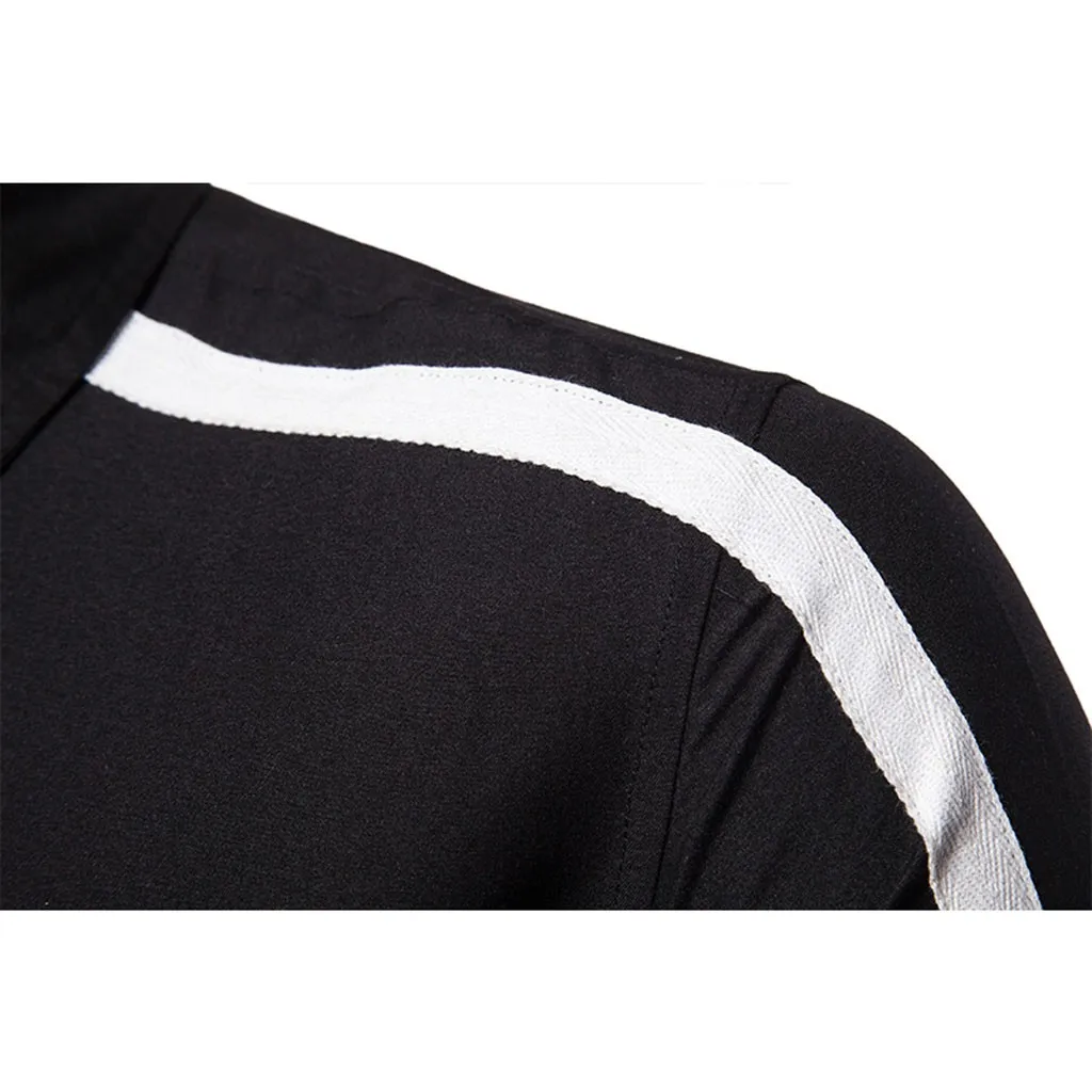 Men's Casual Button Turn-Down Collar Slim Fit Long Sleeve Top Shirt Blouse Solid Color Men Business 8.12 | Мужская одежда