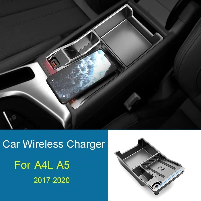 

15W Car QI Wireless Charging Phone Charger Fast Charging Case Phone Holder For- A4L A5 S5
