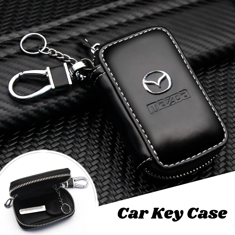 

Fashion Car Styling Key Case Multifunction Wallet Leather KeyChain Holder Bag For Mazda 2 3 5 6 2017 CX-4 CX-5 CX-7 CX-9 CX-3