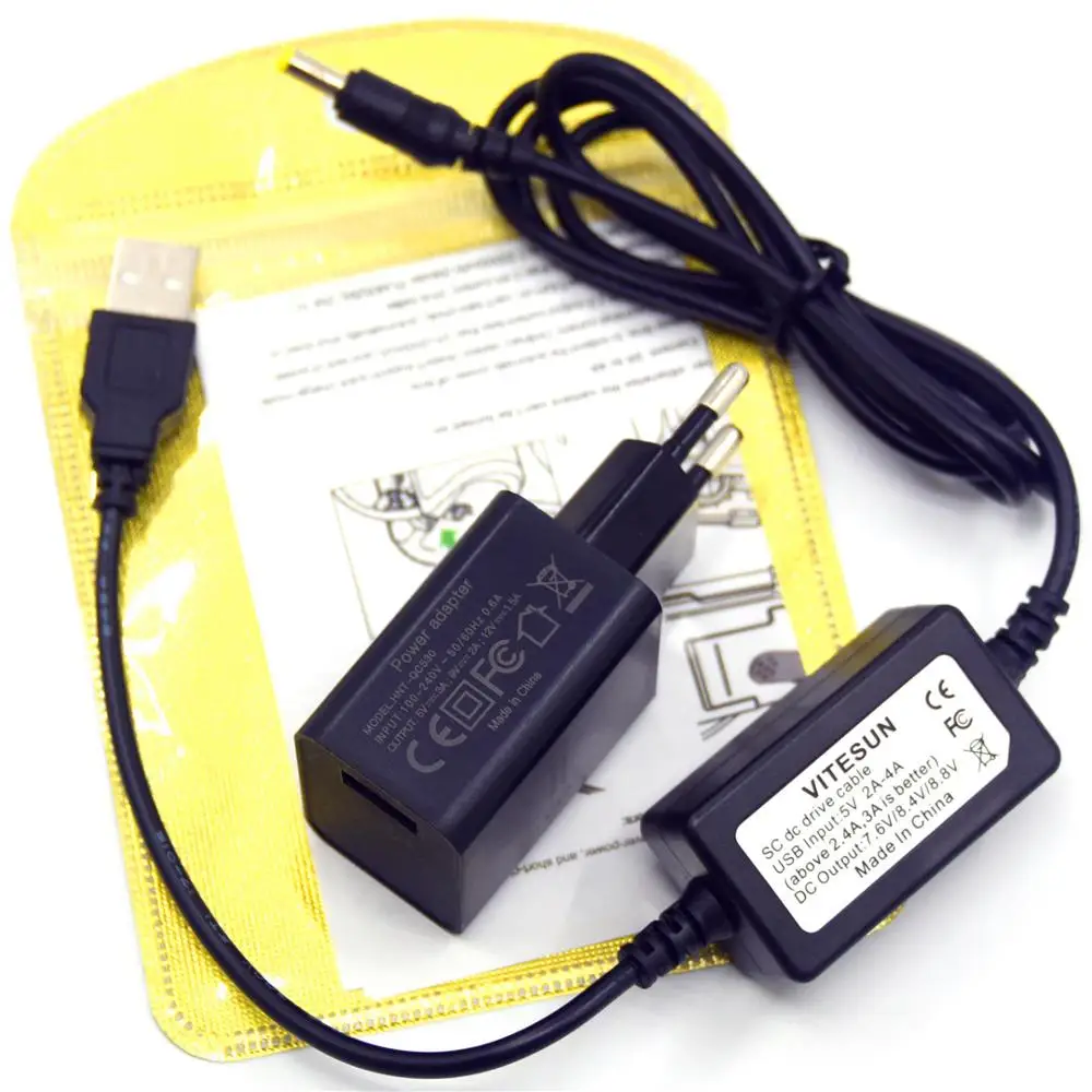 Vitesun SLR SC usb кабель+ зарядное устройство для Nikon DMW-BLF19 EN-EL14e EN-EL15 манекен батарея dmw-dcc12 полностью декодированный EP-5A EP-5B муфта