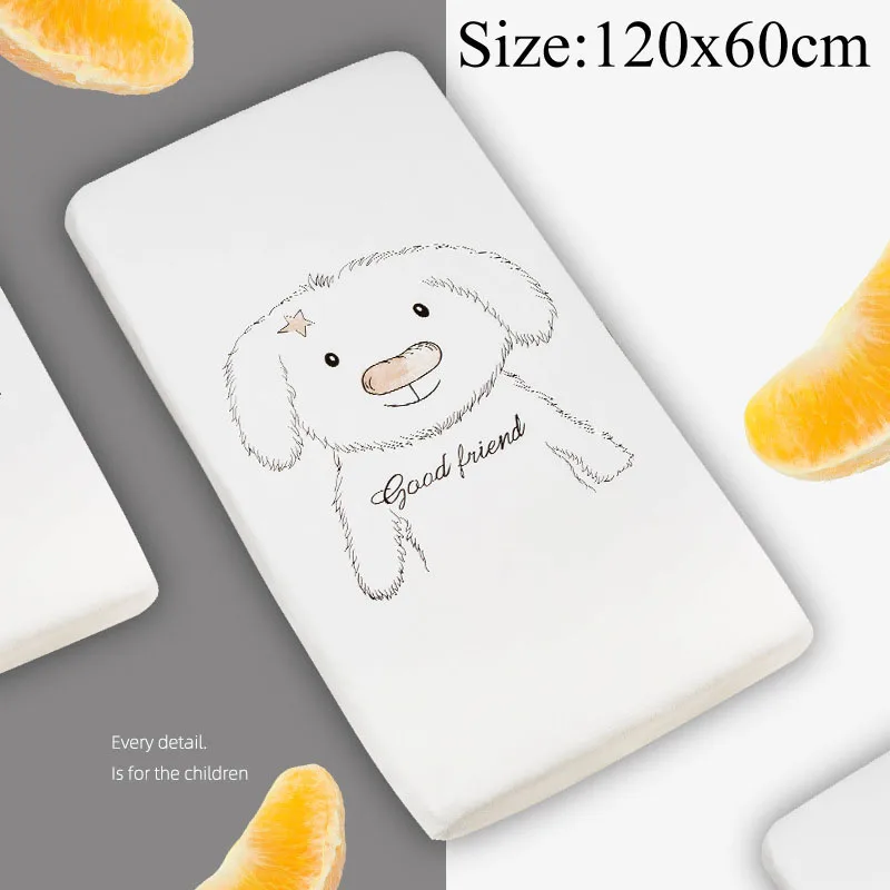 D-120x60cm Прочные Детские простыни для маленьких мальчиков и девочек, простыни для кроватки с мультипликационным принтом, матрац для малышей, 120x60 см/120x65 см/130x70 см - Цвет: D-120x60cm