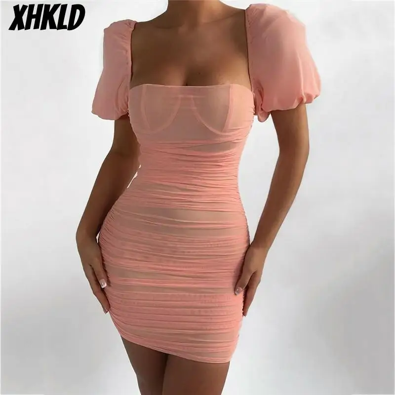 Женское винтажное мини-платье Milkmaid в стиле ретро с открытой спиной и пышными