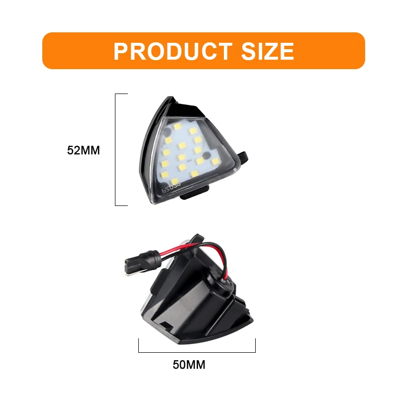 2 шт. без ошибок светодиодное боковое зеркало заднего вида наземная лампа