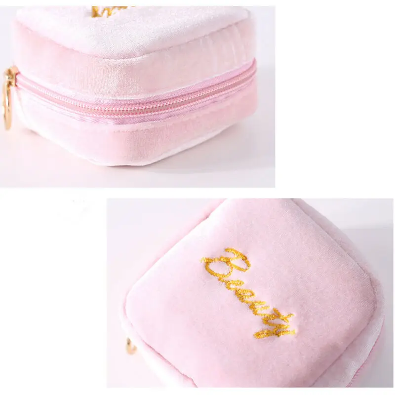 Женские мини косметички бархатные сумки для хранения губной помады маленькие