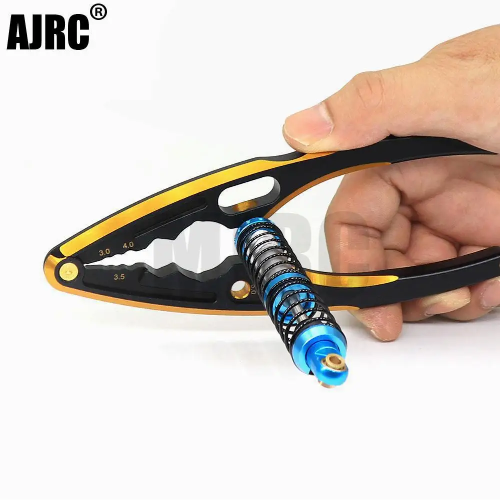 AJRC-Herramienta de coche con control remoto, alicates de Metal multifunci&oacute;n, amortiguador, abrazadera de cabeza de bola, clip de amortiguador-0