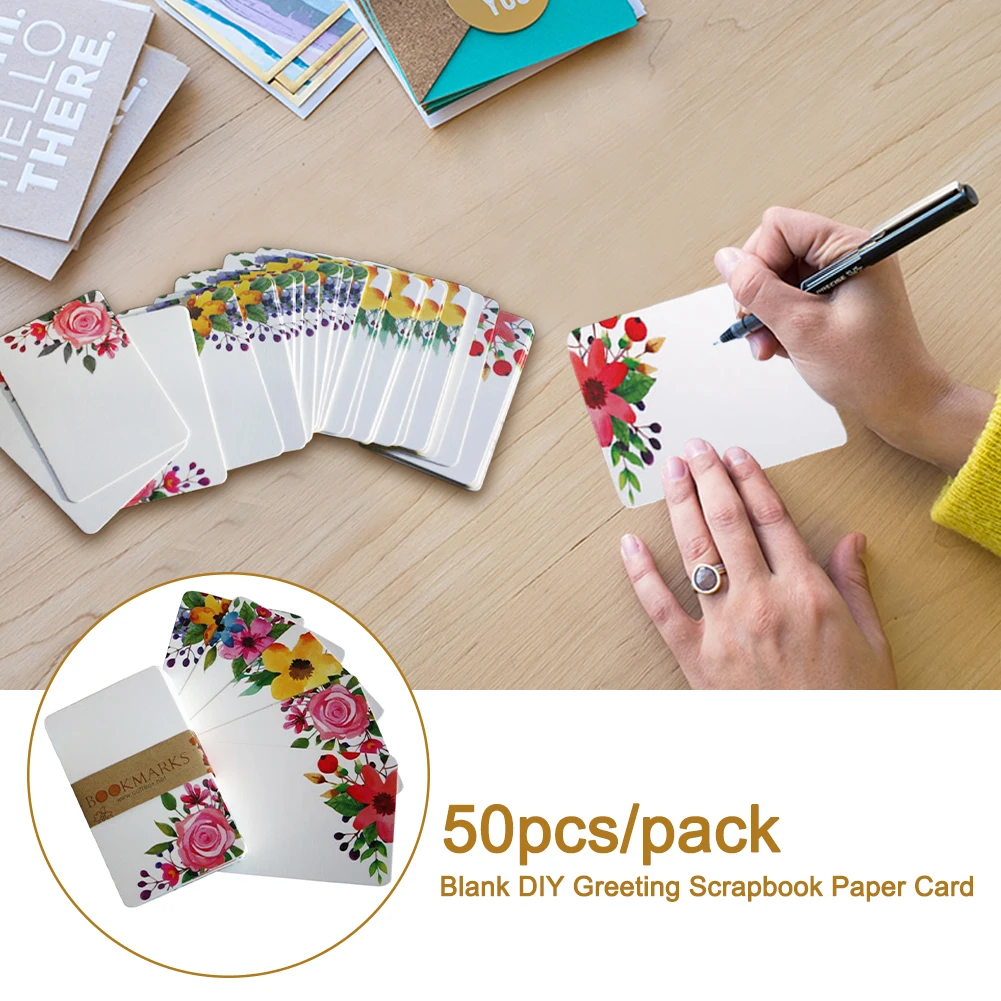 Открытки поздравительные бумажная карточка для скрапбукинга 50 шт|Открытки и