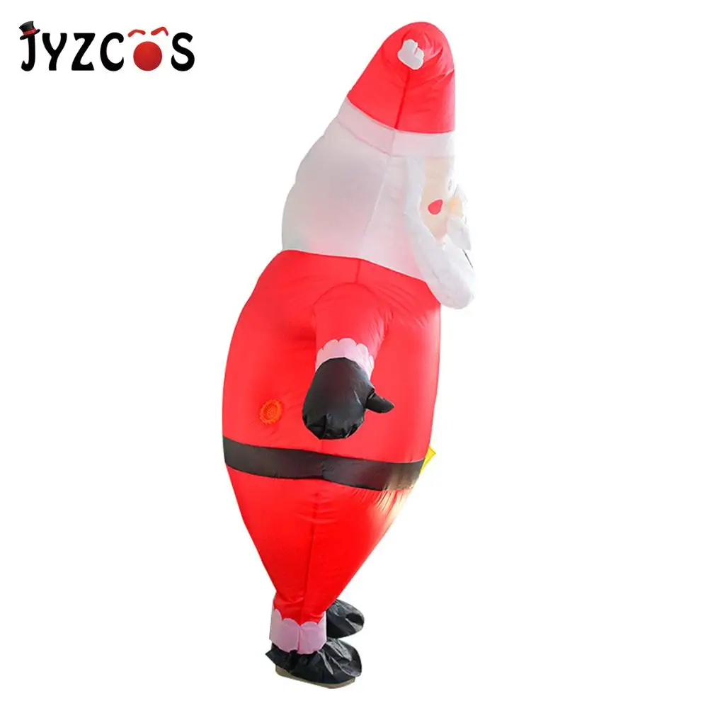 JYZCOS Adults Santa Claus Inflatable Costume Christmas Halloween Blow Up for Women Men Birthday Cosplay Party Outfits | Тематическая