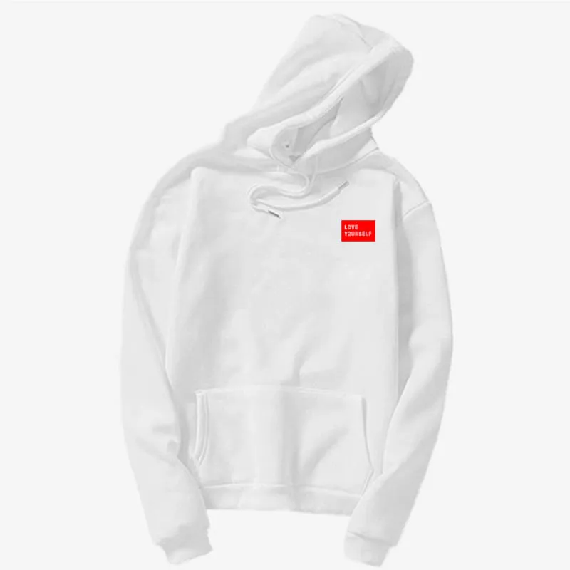 Толстовка с капюшоном для мальчиков в южнокорейском стиле Kpop Love Yourself felpe roupas
