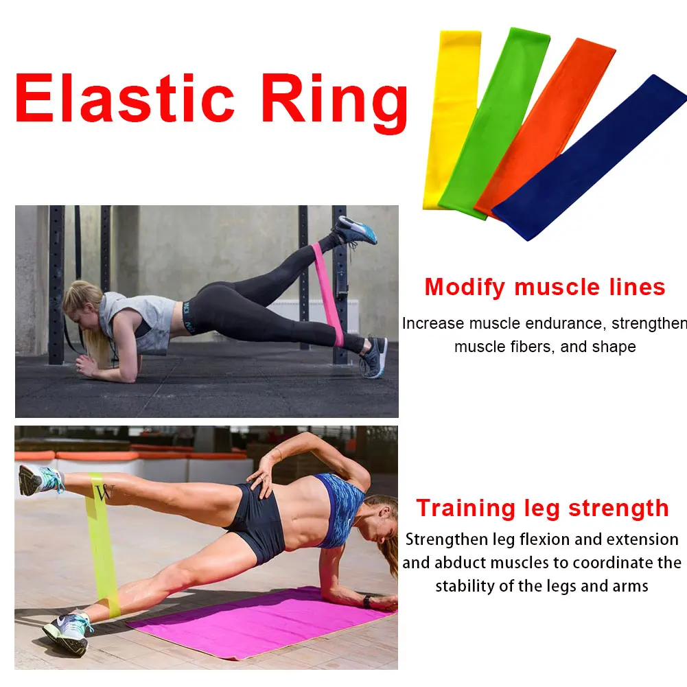 

Home Gym Fitness Set Abdominal Roller Wheel 8 Shape Resistance Band Resistance Loop Band Jump Rope Pack Kit Resistance Band