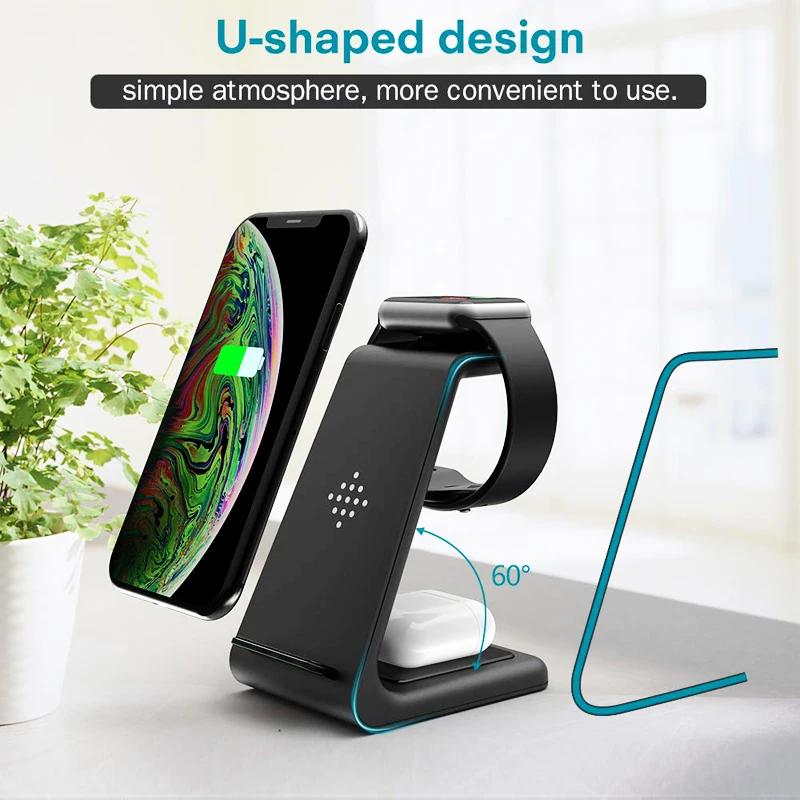 3 In 1 Wireless Charger Dock For Apple watch 6/5/4/3/2/1 Iphone Airpods Pro 10W Fast Wireless Charging stand for iWatch SE
3 In 1 Wireless Charger Dock For Apple watch 6/5/4/3/2/1 Iphone Airpods Pro 10W Fast Wireless Charging stand for iWatch SE