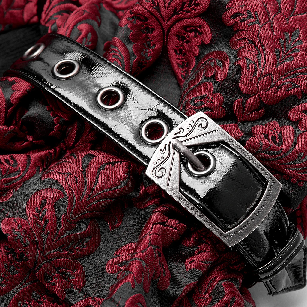 PUNK RAVE Women's Steampunk Desperate Crisis Turn-down Collar Short Coat Gothic Three-dimensional Jacquard Party Jackets Women | Женская