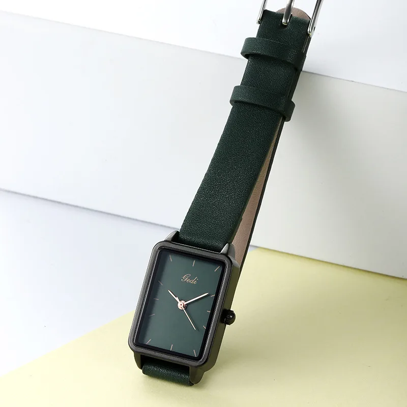 New hot style fashion ladies belt watch trend fashion retro square leisure student waterproof watch enlarge