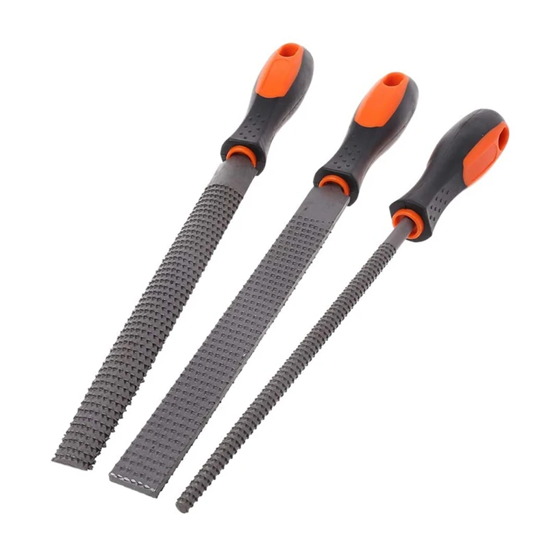 

3Pcs Wood Rasp Steel File Sets Semi-Circular/ Round/Flat for Metal Working the Perfect Dressing Tool Retail