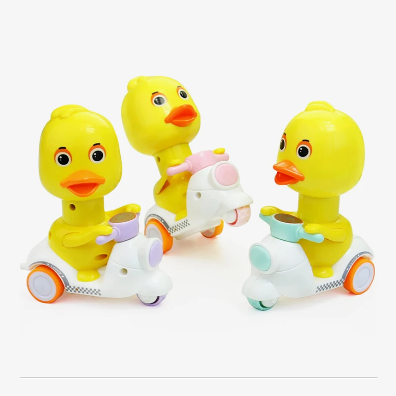 Детская Милая мультяшная заводная игрушка Желтая утка мотор для мальчиков и
