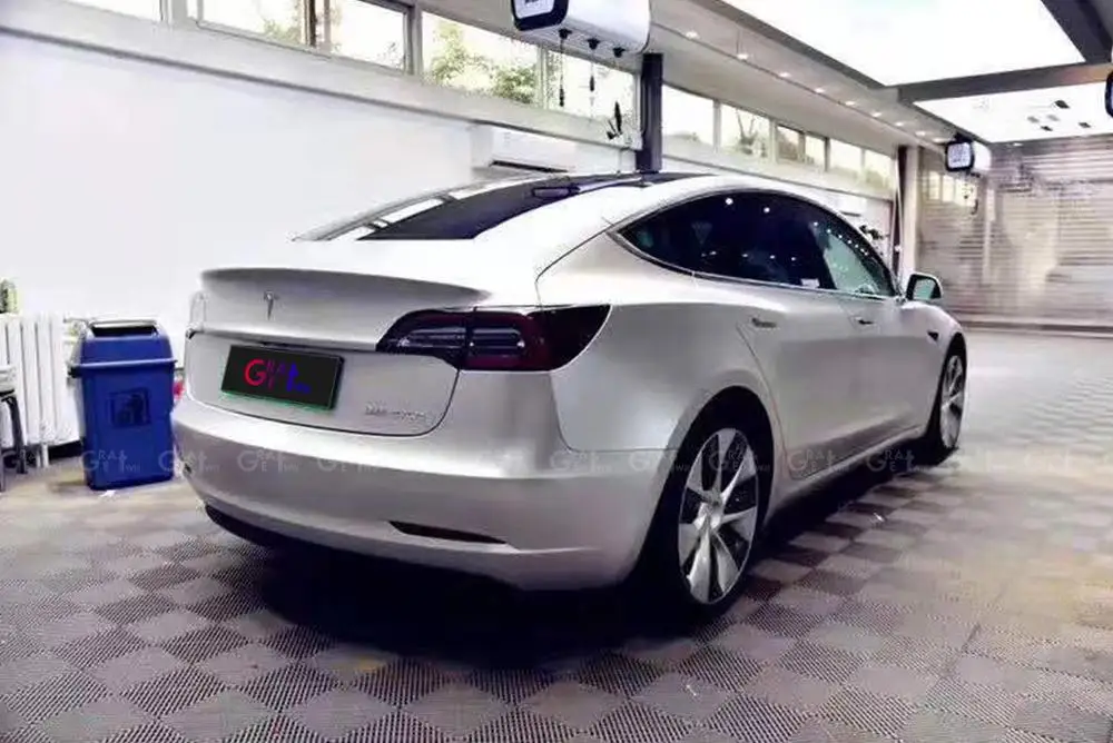 Premium Lightning Satin Metallic Silver Vinyl Wrap Film Frozen Car Foil For Sticker FAMEWILL Air Free 1.52x20M/Roll | Автомобили и