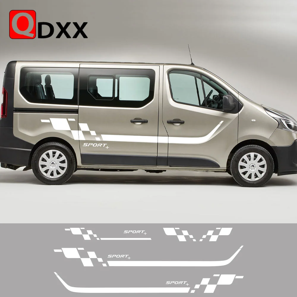 

4PCS Car Stickers For Renault Trafic Vauxhall Opel Vivaro Fiat Talento Nissan NV300 Camper Van Vinyl Decals Tuning Accessories