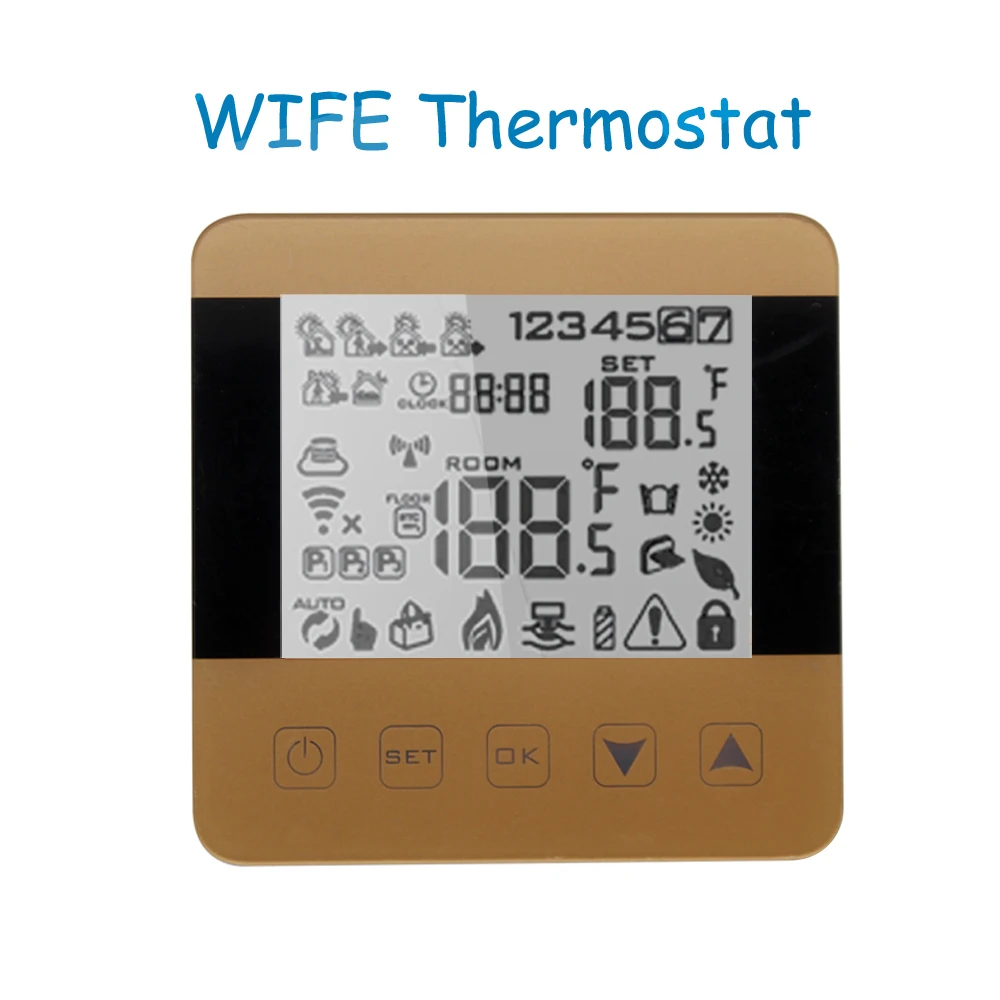 Умный термостат с Wi Fi для наземного отопления водонагревателей и газовых