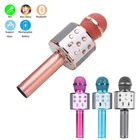 Профессиональный беспроводной Bluetooth-микрофон WS858, ручной микрофон для караоке, домашний мини-микрофон USB KTV для музыкального плеера для вокала, с рекордером, микрофон