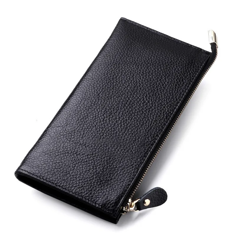 

Women's Wallet Genuine Leather Female Purses Ladies Long Purse Handle Clutch Wallets For Phone Bags Money Bag Card Holder Clutch