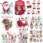 Термоаппликация XmasSanta Клаус для одежды, снежный патч, стираемые наклейки