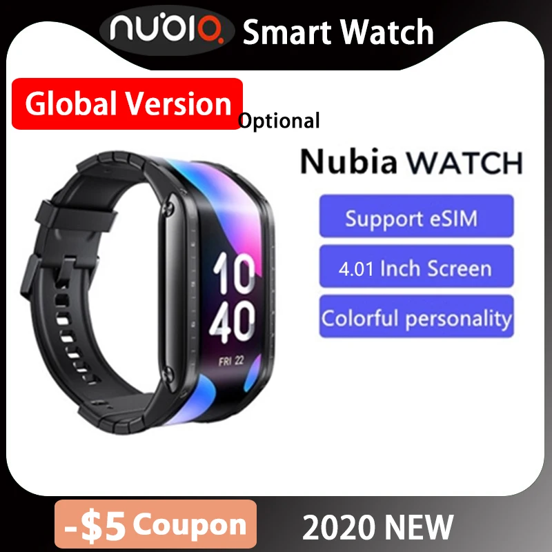 Новинка 2020 оригинальные Смарт-часы Nubia сотовый телефон Складной гибкий дисплей