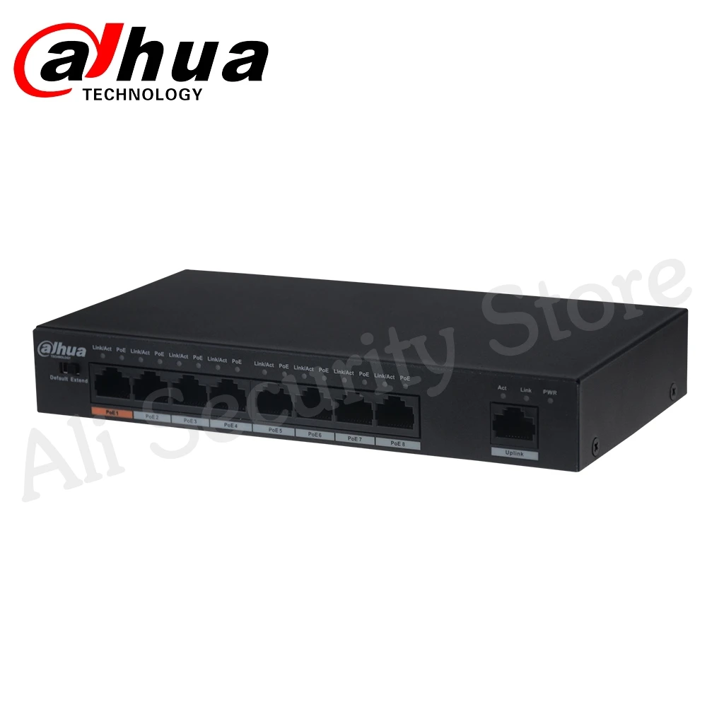 Переключатель питания Dahua DH-S1500C-8ET1ET-DPWR PoE 8CH Ethernet с поддержкой стандарта 802.3af 802.3at POE