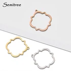 Винтажный круглый кулон из нержавеющей стали Semitree, 5 шт., женское ожерелье, серьги, подвески, ювелирные изделия сделай сам, модные очаровательные аксессуары