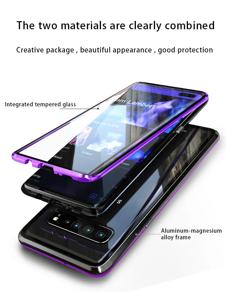 Закаленное двухстороннее стекло чехол для телефона Samsung Note 8 S7edge S8 S8P S9 S9P Note9