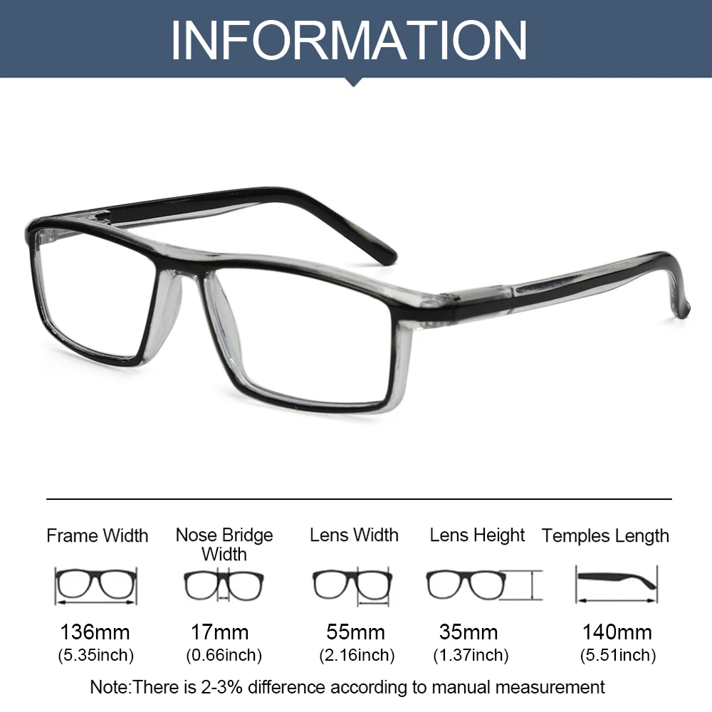 

Portable PC Frames Anti Blue Light Reading Glasses Unisex Ultralight Portable Vision Care Presbyopic Glasses Eyewear +1.00~+4.00